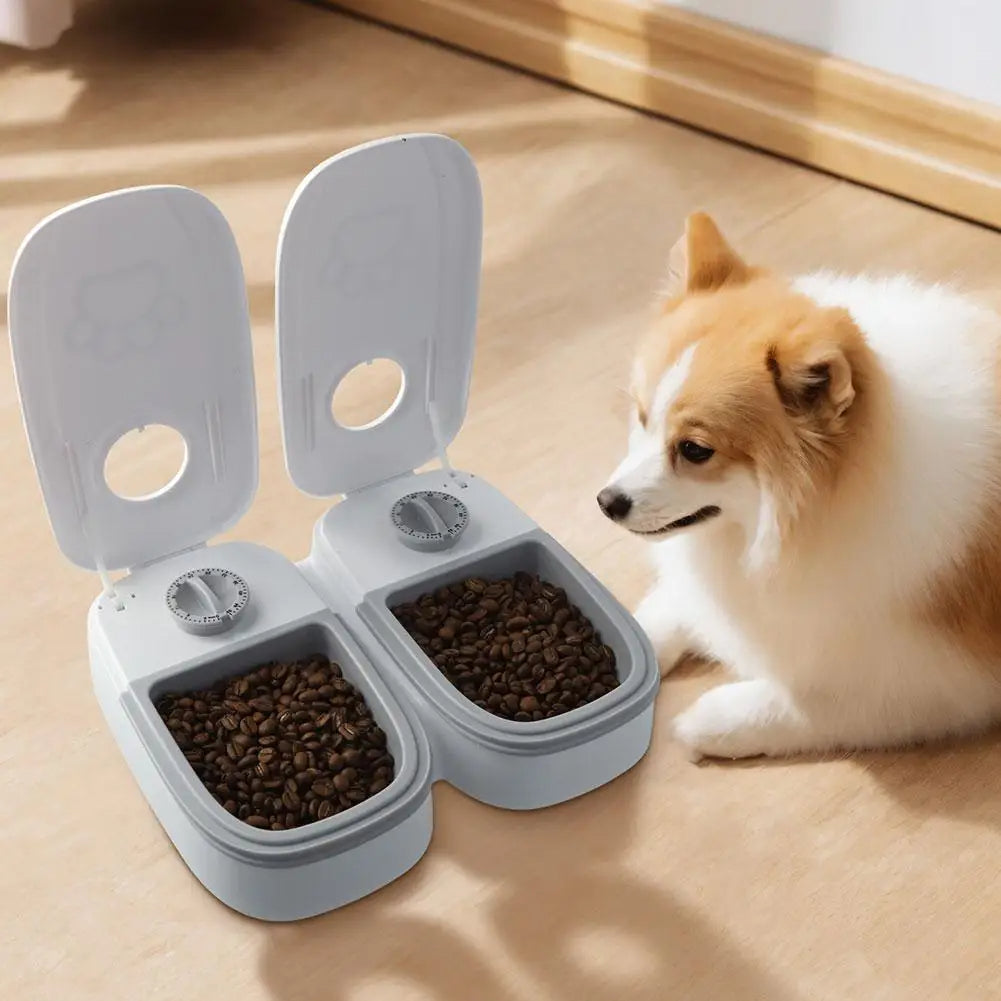 NUTRITIME Comedero doble temporizado para mascotas