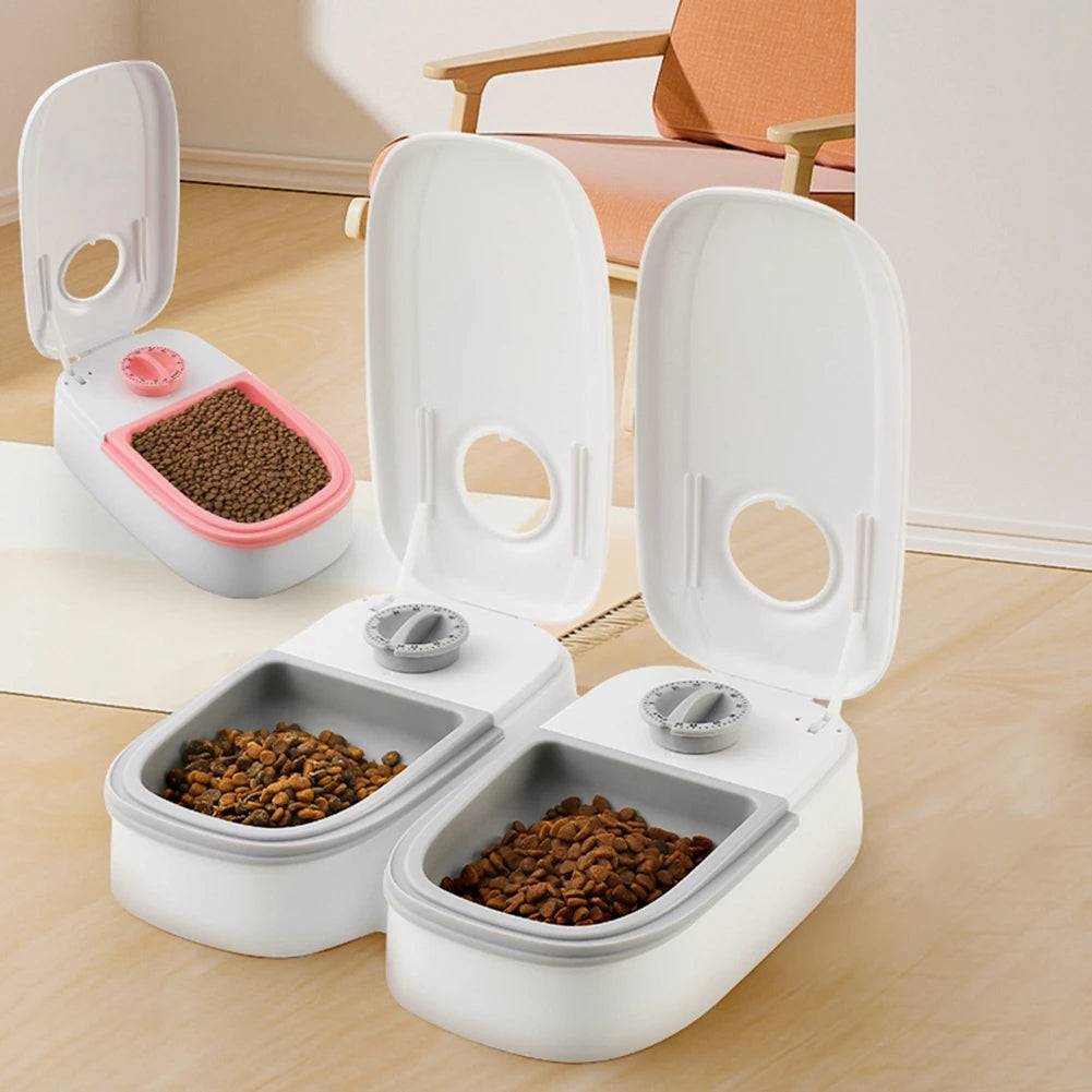 NUTRITIME Comedero doble temporizado para mascotas