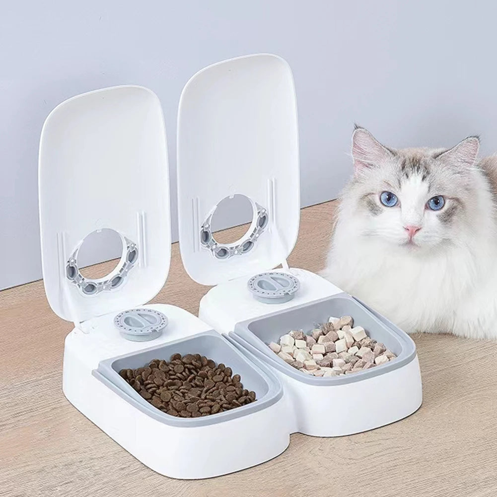 NUTRITIME Comedero doble temporizado para mascotas
