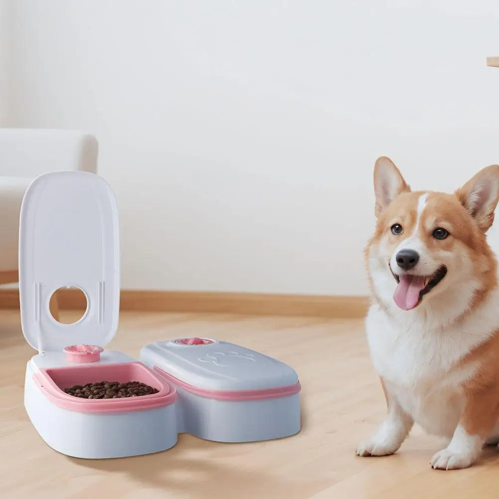 NUTRITIME Comedero doble temporizado para mascotas