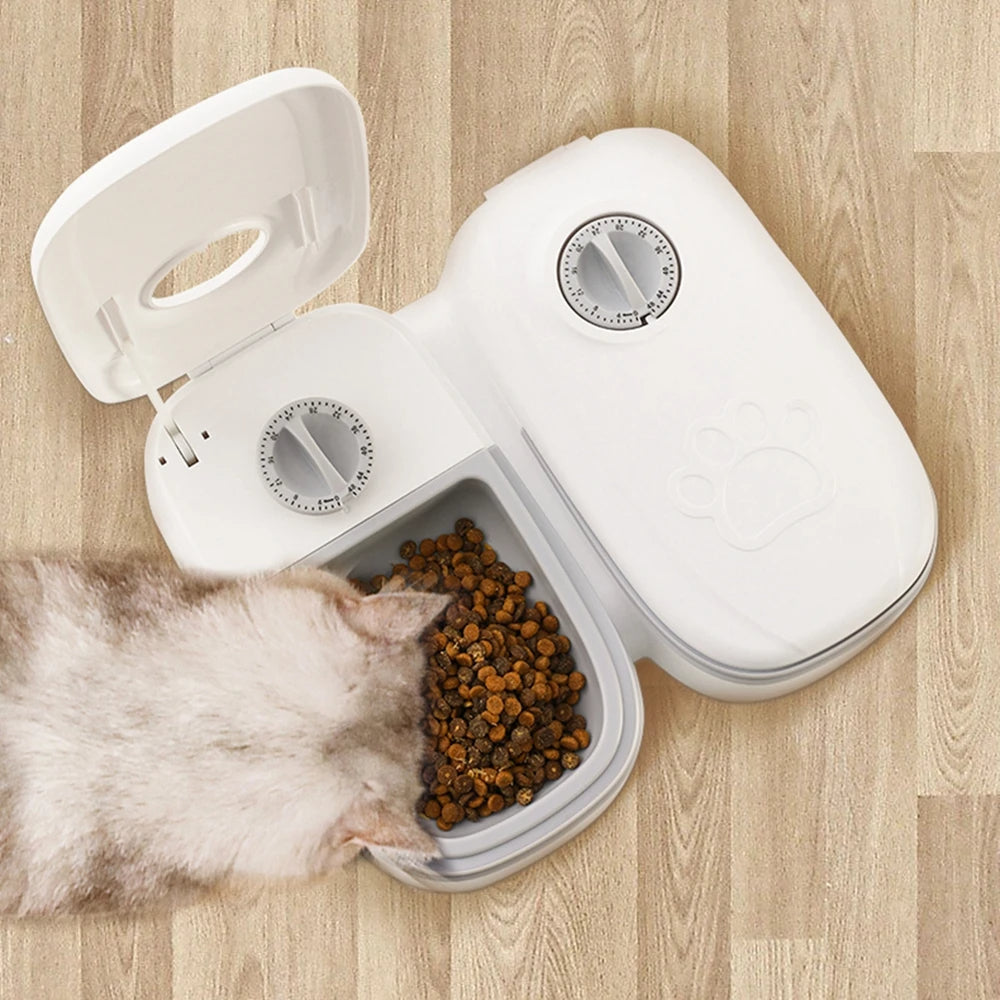 NUTRITIME Comedero doble temporizado para mascotas