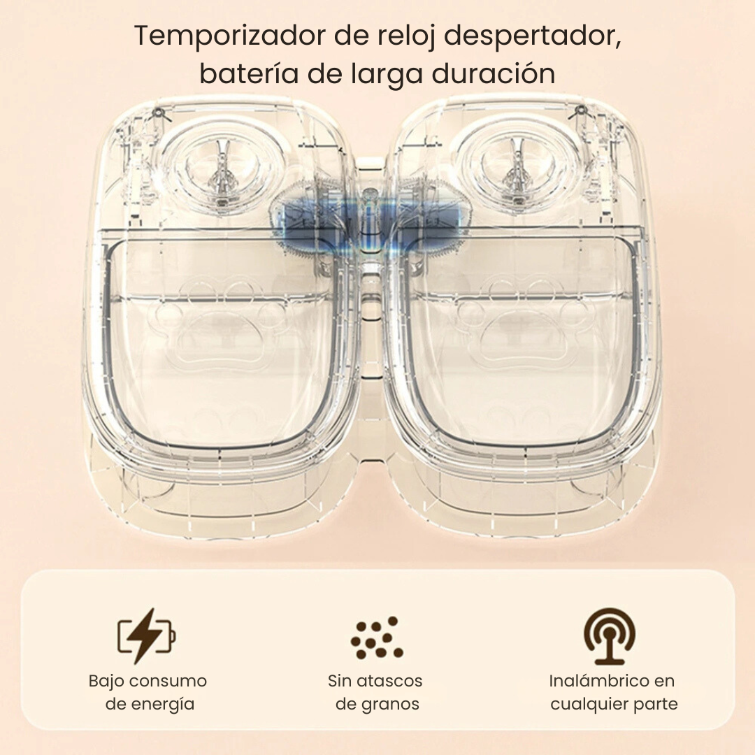 NUTRITIME Comedero doble temporizado para mascotas